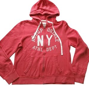 Aeropostale 2010s Pink Zip-Up Hoodie Jacket Preppy New York Sz XXL